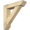 Ekena Millwork Traditional Slat Rough Sawn Bracket w/ Offset Brace, Douglas Fir, 6"W x 24"D x 24"H BKT0604X24X24TRA06RDF - alternate 1